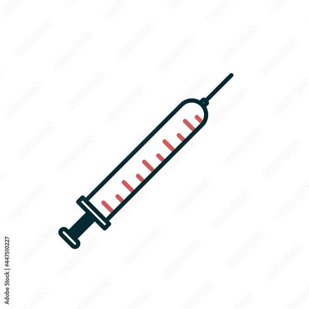 Syringe Linear Vector Icon Design Syringe Linear Vector Icon Design