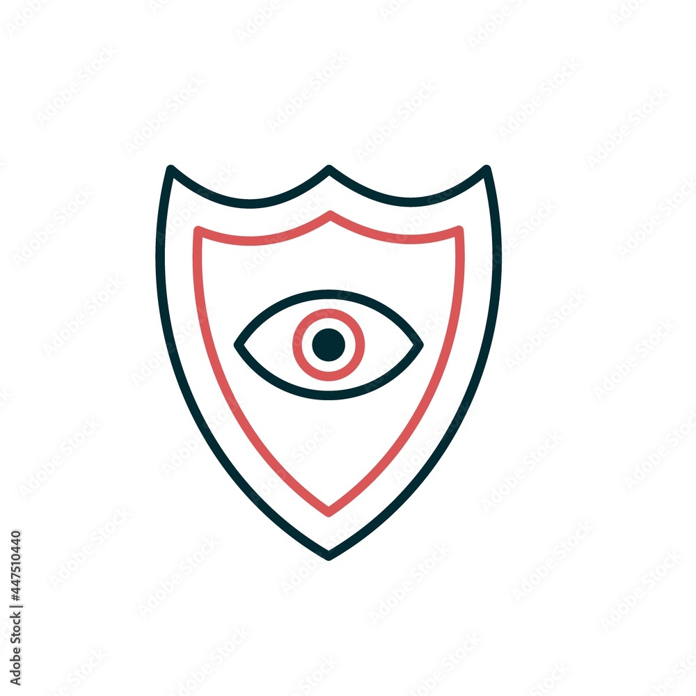 Eye Shield Linear Vector Icon Design Eye Shield Linear Vector Icon Design