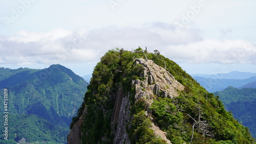 Fototapeta Naklejka Na Ścianę i Meble -  石鎚山　山頂からの風景