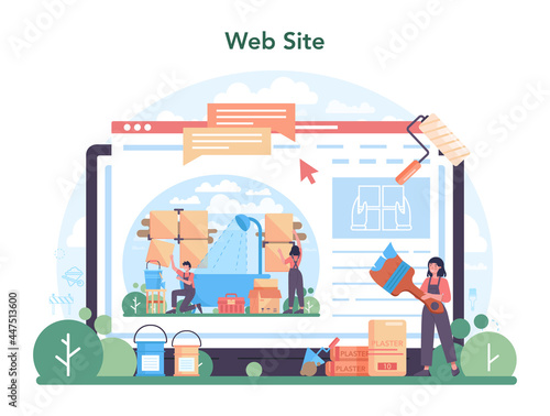 Home master online service or platform. Repairman applying