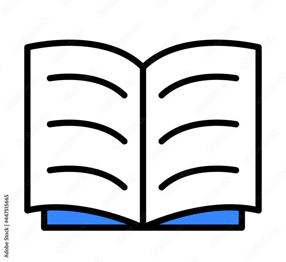 Book learning line icon illustration. Book learning line icon illustration.