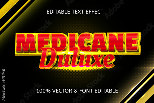 medicine style luxury editable text effect