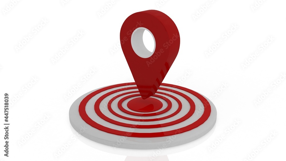 3d illustration target navigation concept 3d illustration target navigation concept