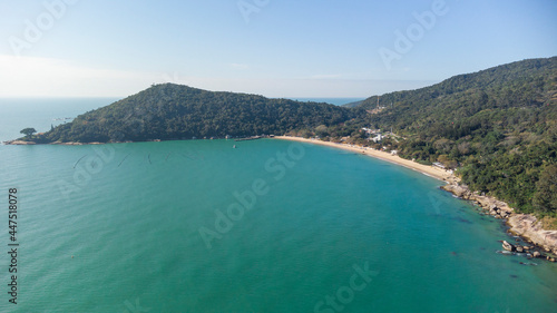 Aerial view of "Laranjeiras Beach" at Balneario Camboriu, Santa Catarina, Brazil