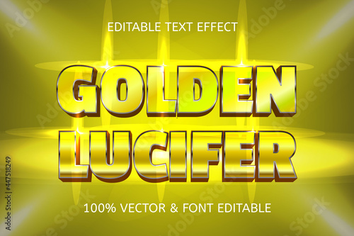 golden lucifer style luxury editable text effect