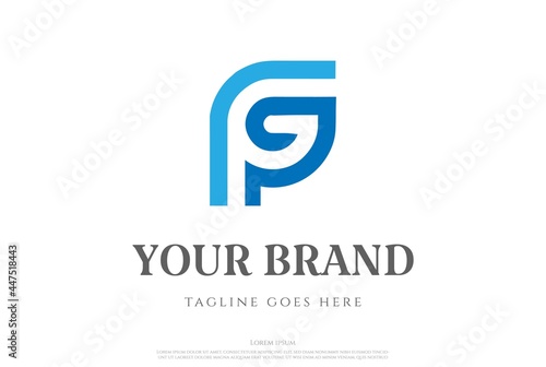 Elegant Luxury Golden Initial Letter FG GF Monogram Logo Design Vector