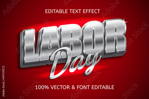 labor day style luxury editable text effect