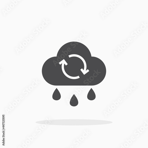Rainwater harvesting icon.