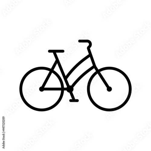 Bike vector web sport line icon. Bicycle sign mountain illustration pictogram symbol