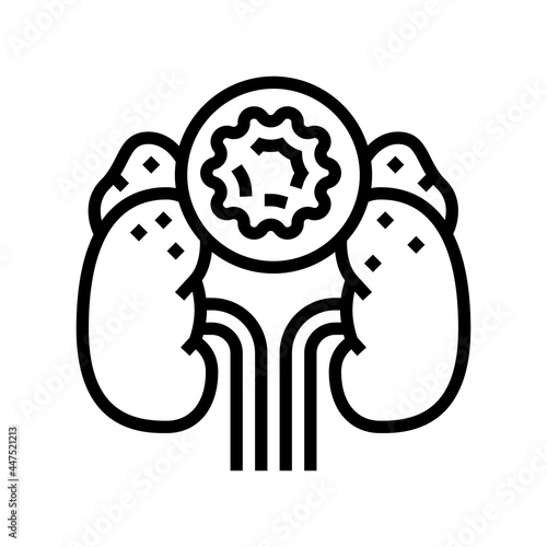 cushing cortisol syndrome line icon vector. cushing cortisol syndrome sign. isolated contour symbol black illustration