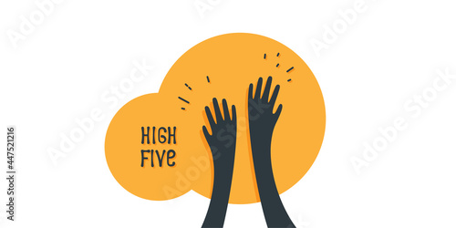 High five icon simple illustration