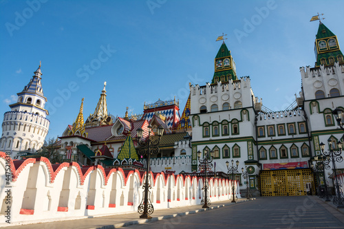 Moscow. View of the Izmailovsky Kremlin tourist complex 