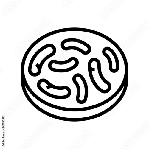 gut bacteria line icon vector. gut bacteria sign. isolated contour symbol black illustration