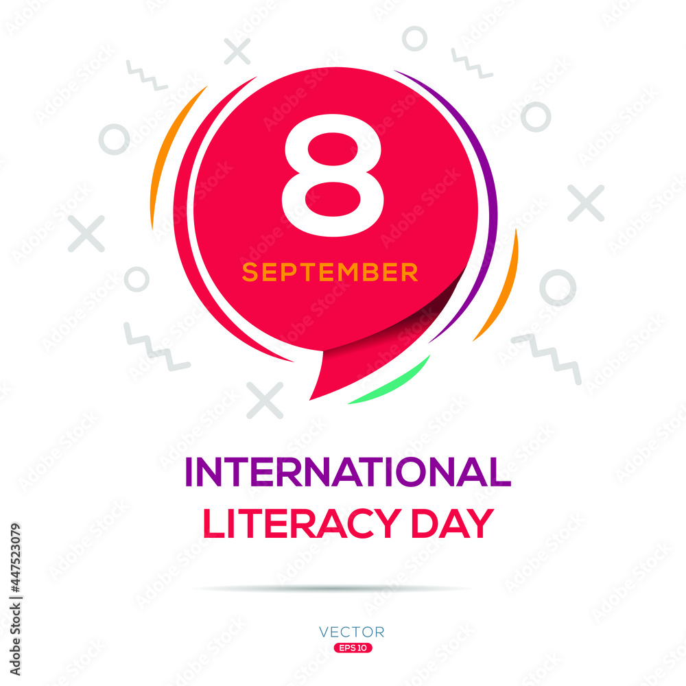 Creative design for (International Literacy Day), 8 September, Vector illustration.