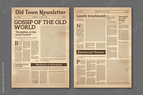 Vintage Newspaper News Articles Newsprint Magazine Old Design Brochure Newspaper Pages Paper Retro Journal Vector Grunge Template Stock Vector Adobe Stock Vintage Newspaper News Articles Newsprint Magazine Old Design Brochure Newspaper Pages Paper Retro Journal Vector Grunge Template Stock Vector Adobe Stock