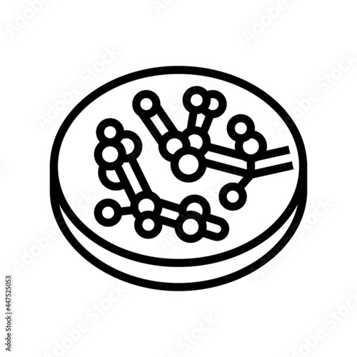 candida fungi albicans line icon vector. candida fungi albicans sign. isolated contour symbol black illustration