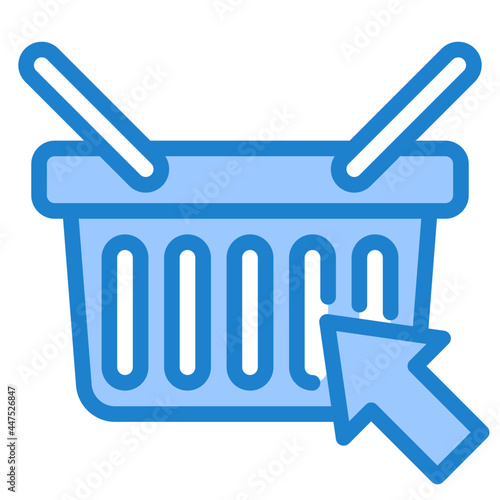 shopping blue style icon
