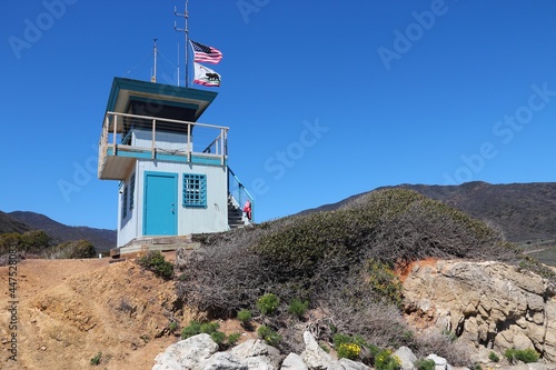 Life guard tower in California photo