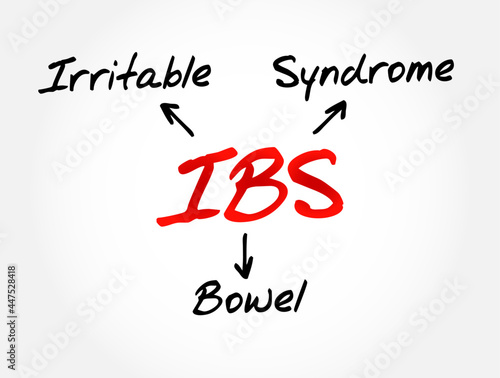IBS - Irritable Bowel Syndrome acronym, medical concept background