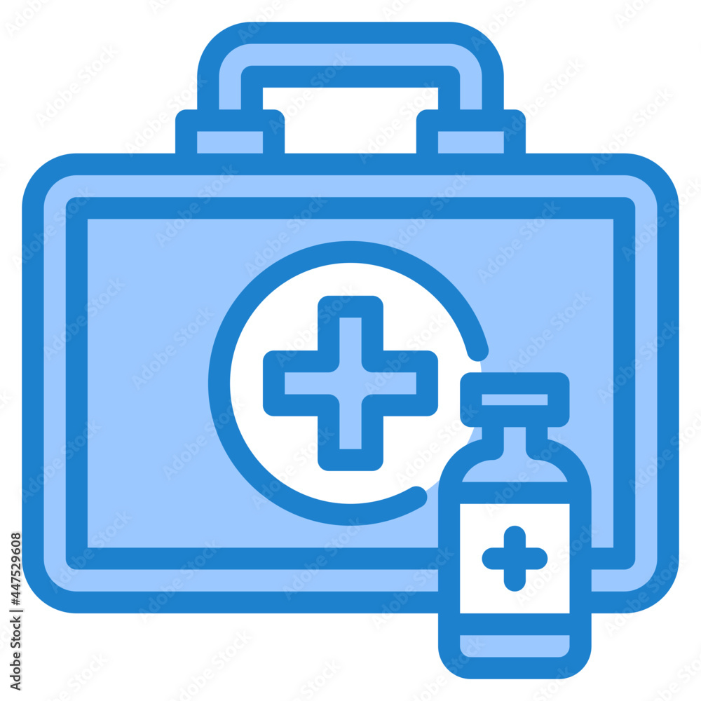 Obraz premium aid blue style icon