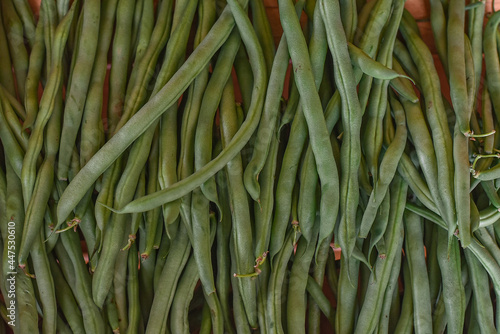 green beans sold at the Denpasar traditional market