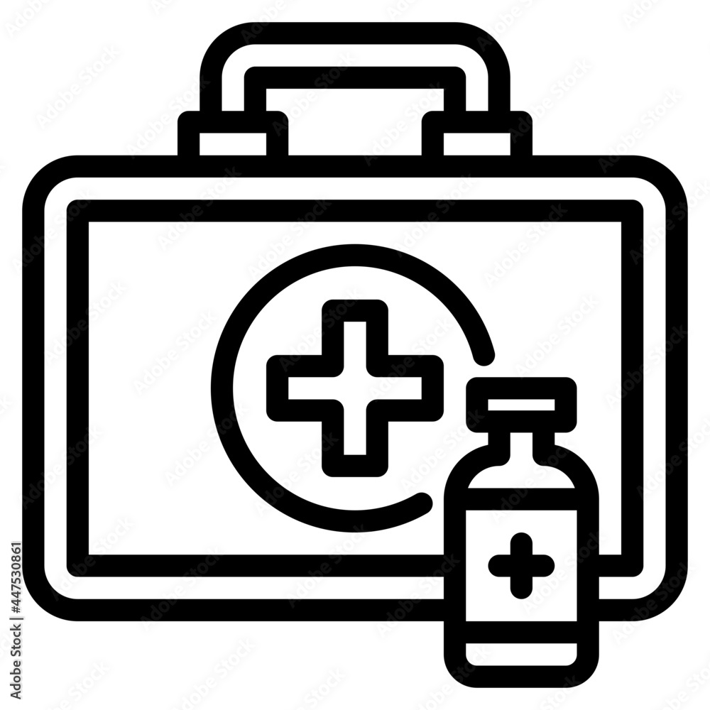 aid outline style icon