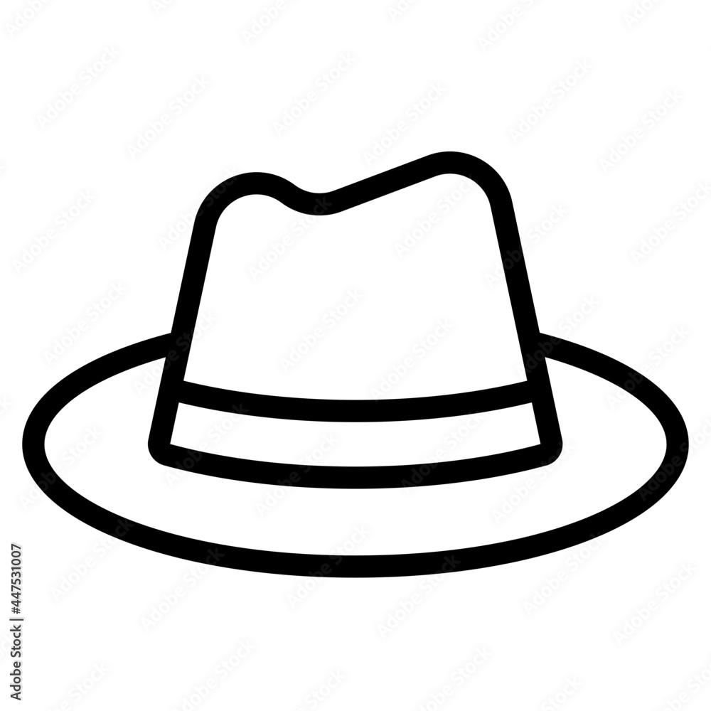hat outline style icon