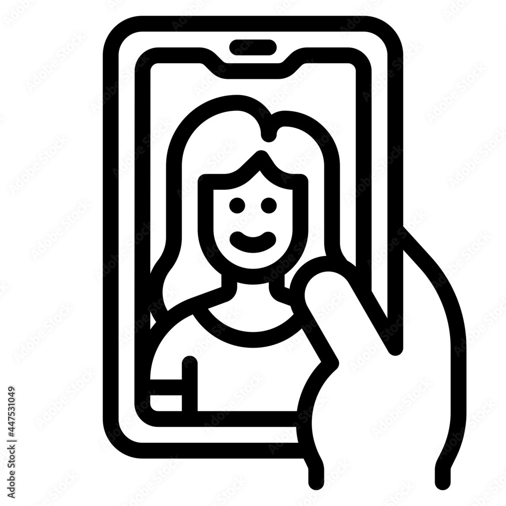 photography outline style icon