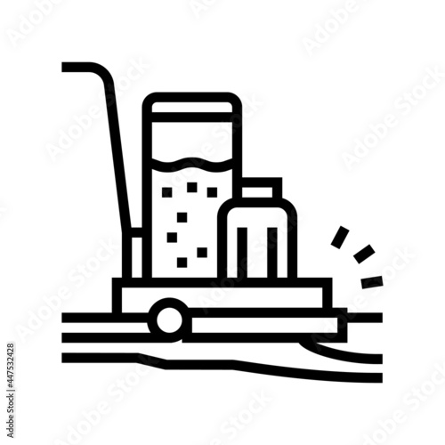 tool carrier trolley line icon vector. tool carrier trolley sign. isolated contour symbol black illustration