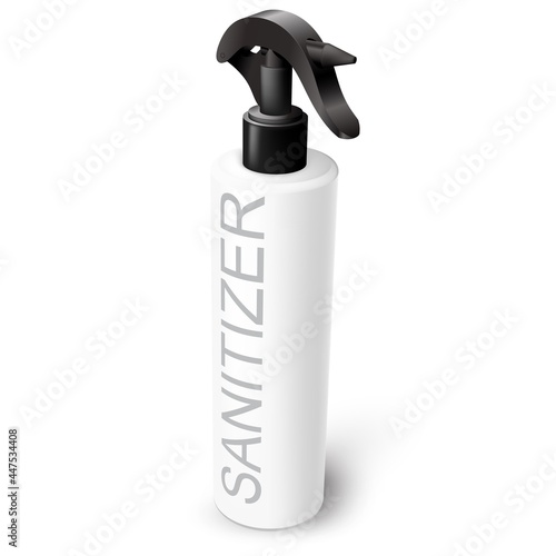 Vector illustration sanitizer spray dispenser