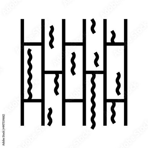 bamboo floor line icon vector. bamboo floor sign. isolated contour symbol black illustration