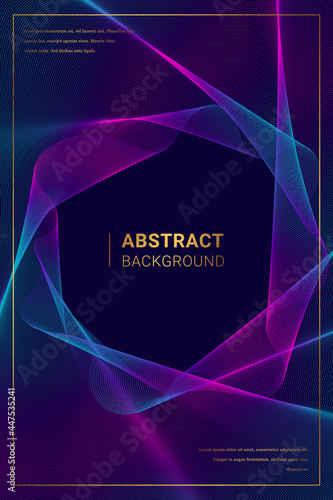 Vertical futuristic pink and turquoise abstract background