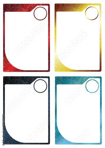 grunge textured card frame border template design