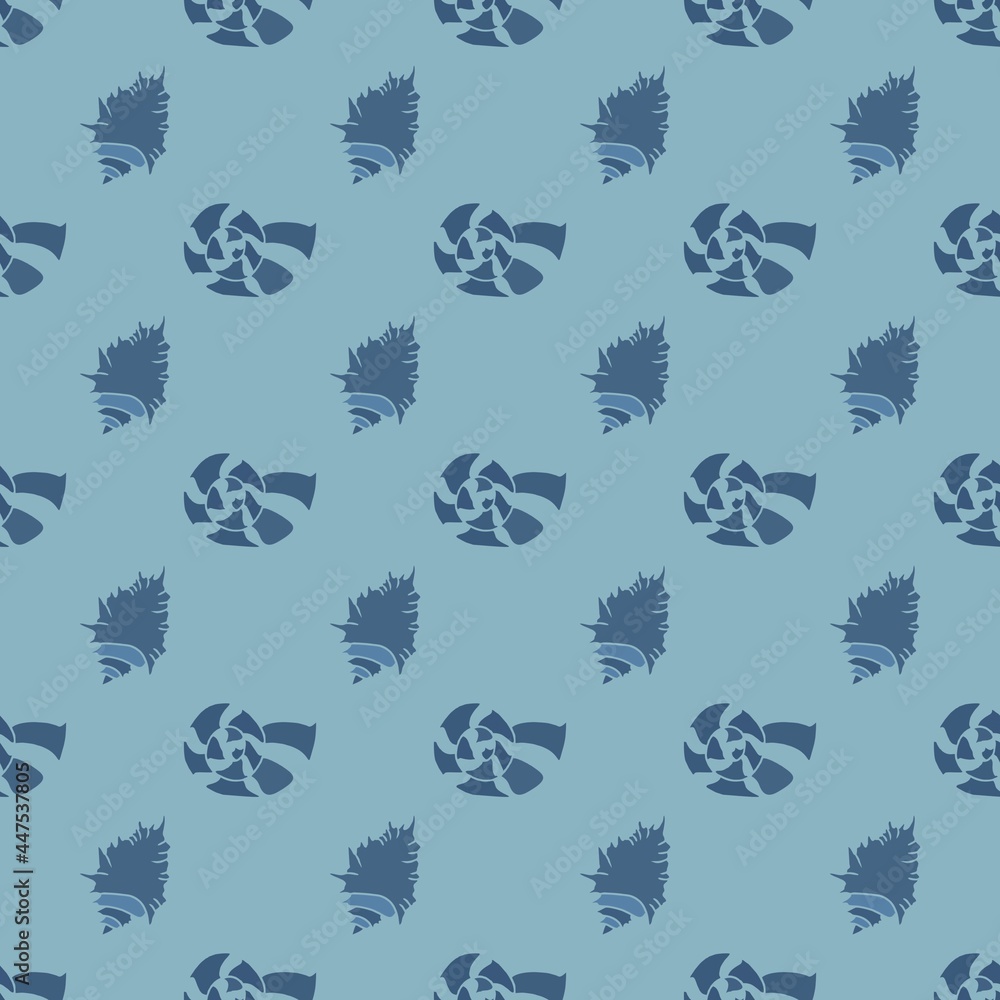 Blue seashells seamless pattern Blue seashells seamless pattern