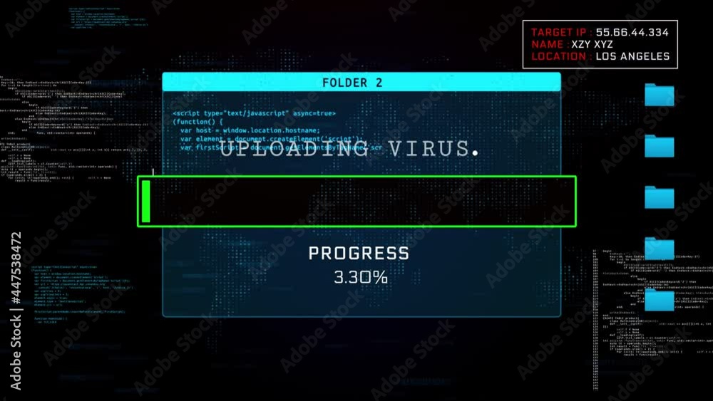 Transfer Hack Process Data transfer Progress Warning Message transfer Complete Alert on ...