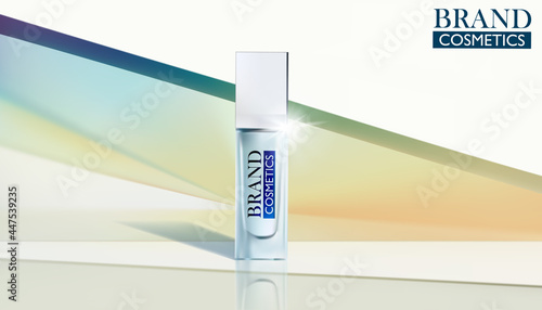 Poster for the promotion of Product cosmetic With Abstract background , Cosmetic background for product presentation.Realistic vector illustration .
