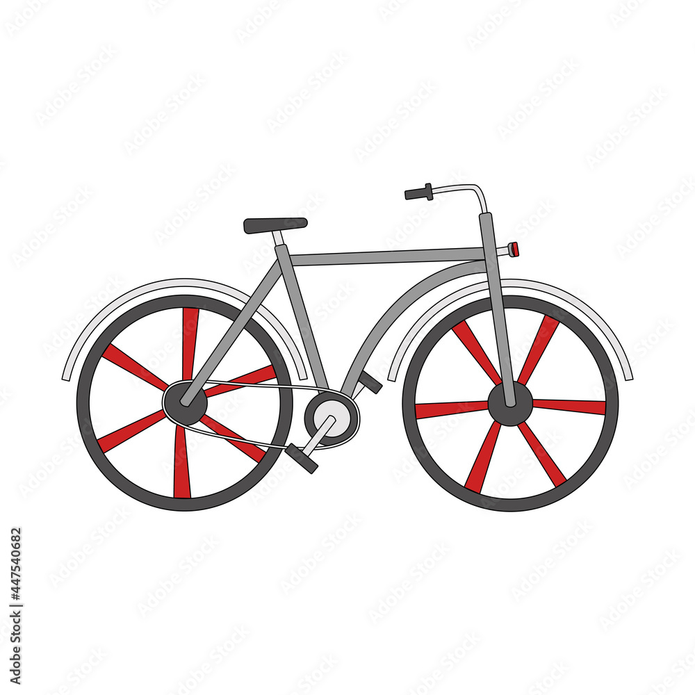 Bicycle. Vector illustration. Isolated. Can be used in your projects in banners and posters.