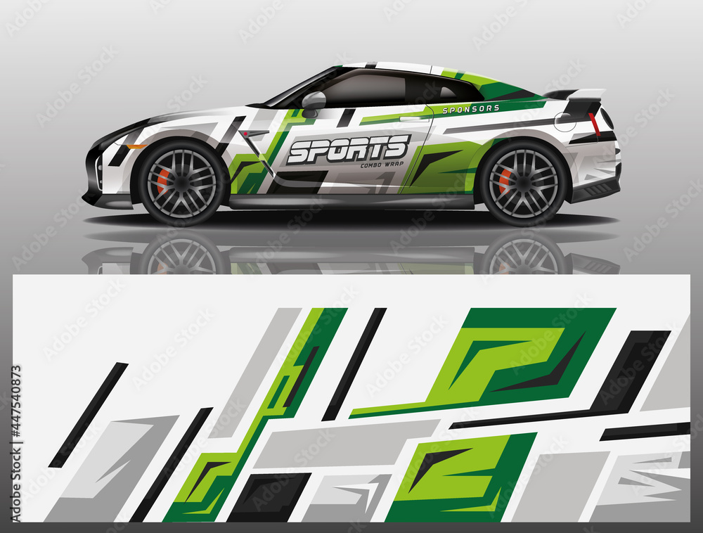 Car decal wrap design vector Car decal wrap design vector