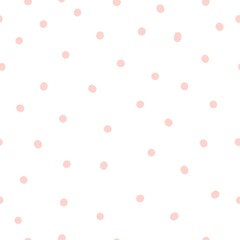 Keuken achterwand Wit patronen Roze stippen patroon witte achtergrond  © artforwarm