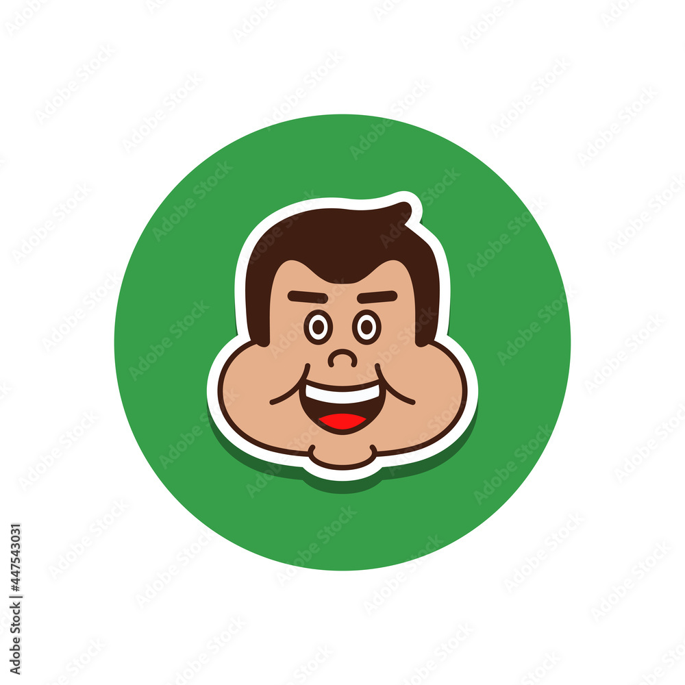 Obraz premium avatar of fat man vector image