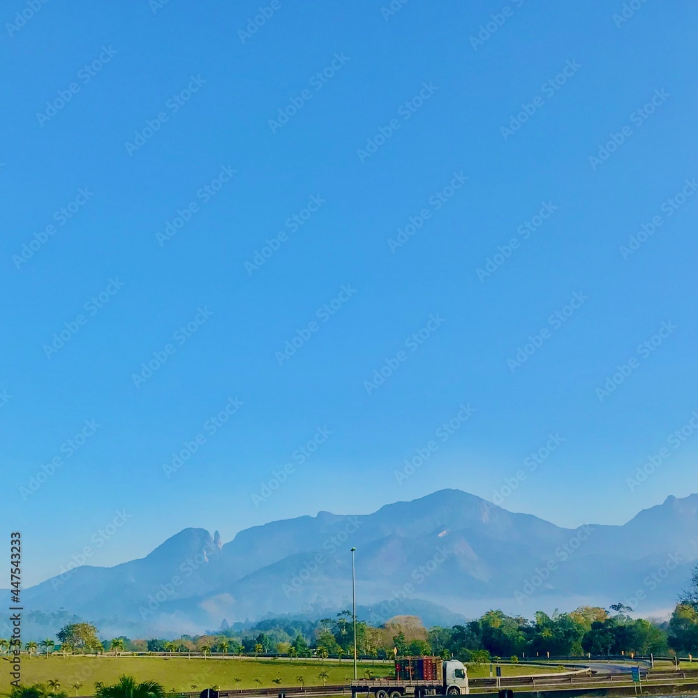 Fototapeta premium train on the mountain