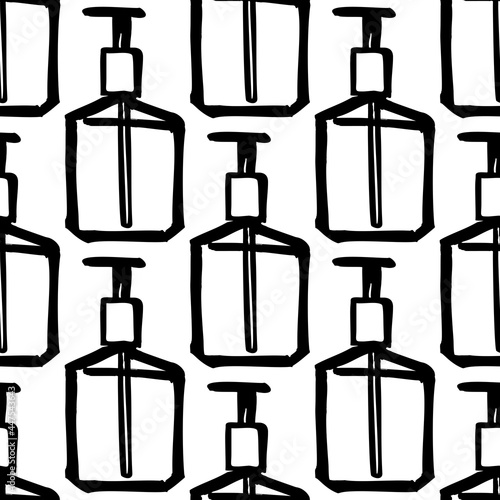 disinfectant liquid seamless pattern vector