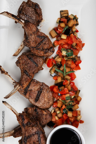 Roasted lamb ribs
