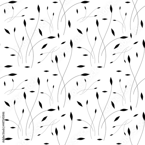 Branch seamless pattern. Floral background.