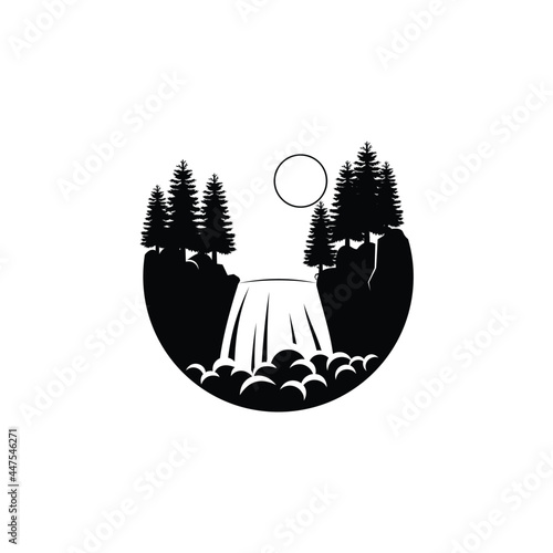 Waterfall logo design inspiration vintage
