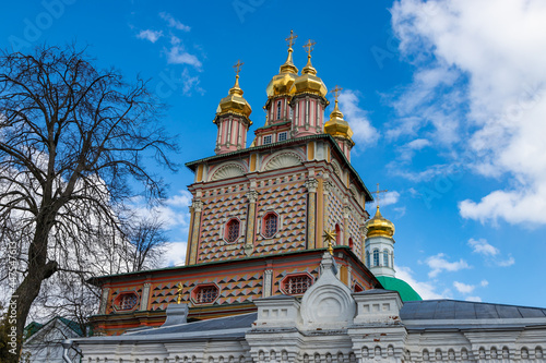 Architecture of Trinity Sergius Lavra, Sergiyev Posad, Moscow region, Russia. Popular landmark. photo