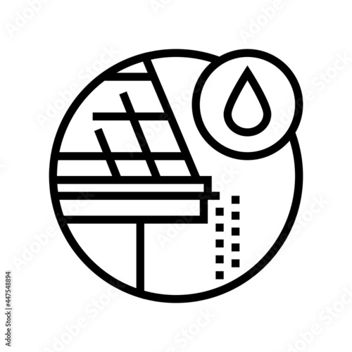 drip edge line icon vector. drip edge sign. isolated contour symbol black illustration