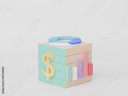 Quadro su tela 3d render SEO data an analytics