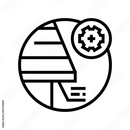 soffit roof line icon vector. soffit roof sign. isolated contour symbol black illustration