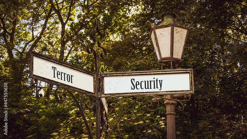 Street Sign Security versus Terror